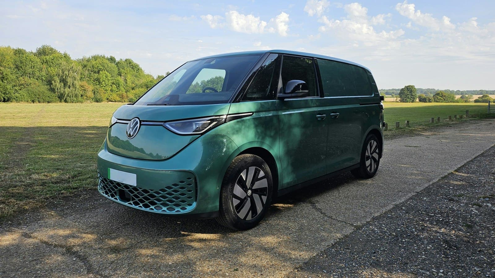 An electric van parked outdoors